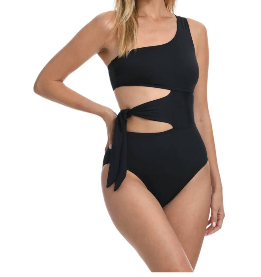 La Blanca bathing suit Island Goddess Cutout one shoulder one piece size 4